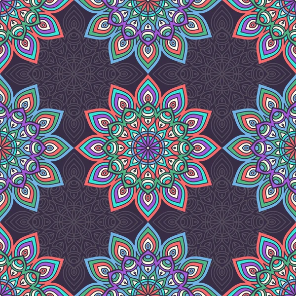 etnik çiçek seamless modeli