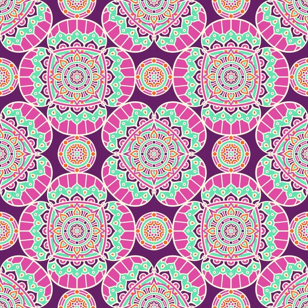 Ethnic floral seamless pattern — Stock Vector