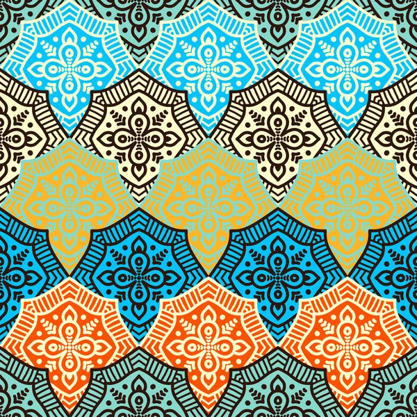 etnik çiçek seamless modeli