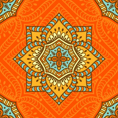 etnik çiçek seamless modeli