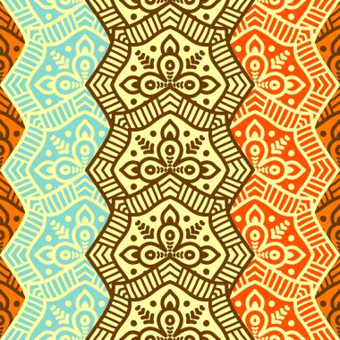 etnik çiçek seamless modeli