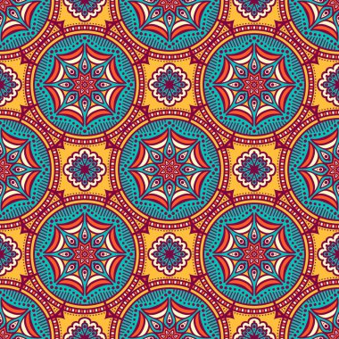 etnik çiçek seamless modeli