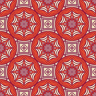 etnik çiçek seamless modeli