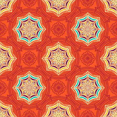 etnik çiçek seamless modeli