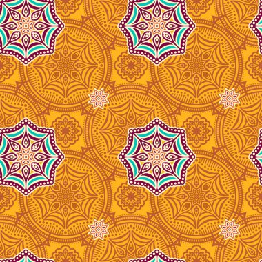 etnik çiçek seamless modeli