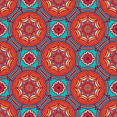 etnik çiçek seamless modeli