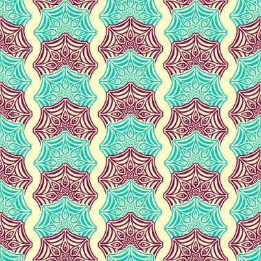 etnik çiçek seamless modeli