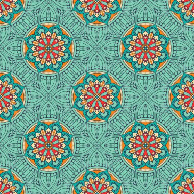 etnik çiçek seamless modeli