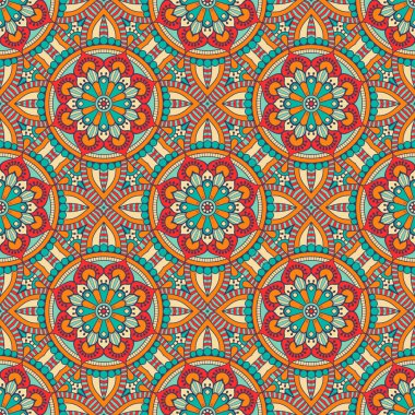 etnik çiçek seamless modeli