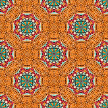 etnik çiçek seamless modeli