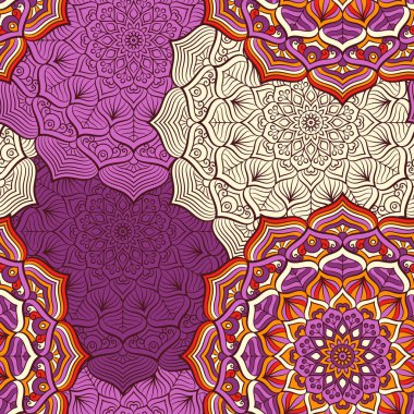 etnik çiçek seamless modeli