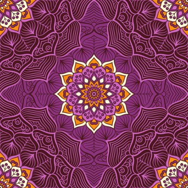 etnik çiçek seamless modeli