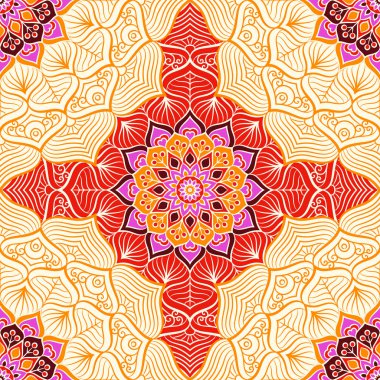 etnik çiçek seamless modeli