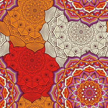 etnik çiçek seamless modeli