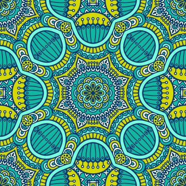 etnik çiçek seamless modeli