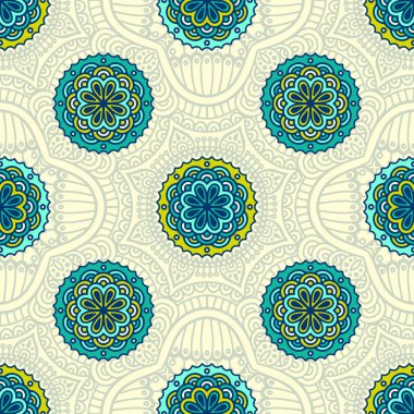 etnik çiçek seamless modeli