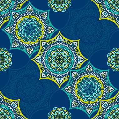 etnik çiçek seamless modeli