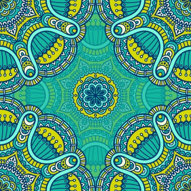 etnik çiçek seamless modeli