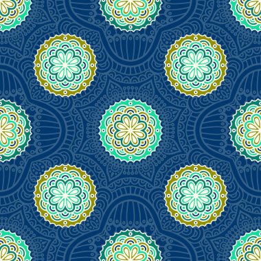 etnik çiçek seamless modeli