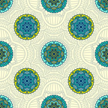 etnik çiçek seamless modeli