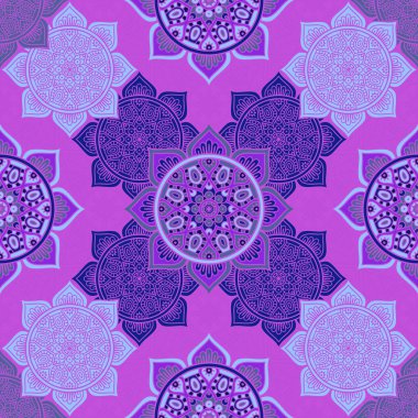 etnik çiçek seamless modeli