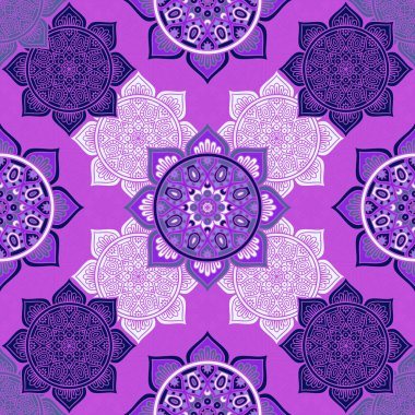 etnik çiçek seamless modeli