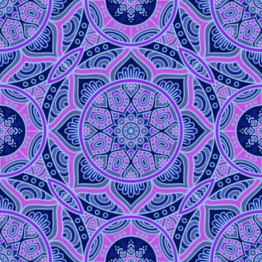 etnik çiçek seamless modeli