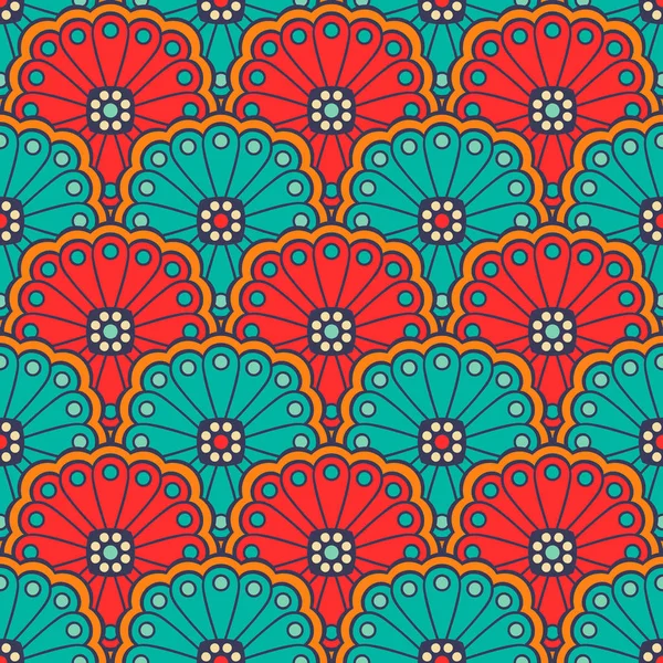 etnik çiçek seamless modeli