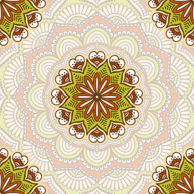 etnik çiçek seamless modeli