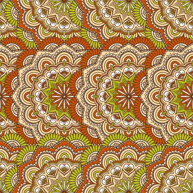 etnik çiçek seamless modeli