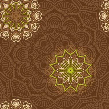 etnik çiçek seamless modeli