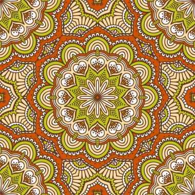 etnik çiçek seamless modeli