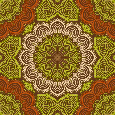 etnik çiçek seamless modeli