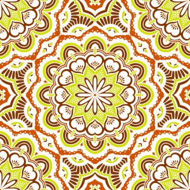 etnik çiçek seamless modeli