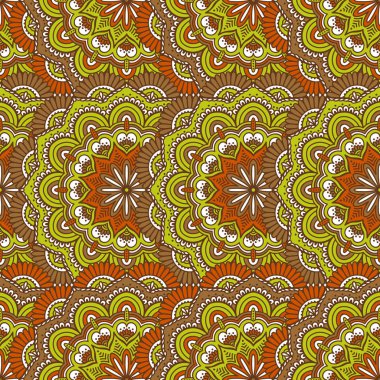 etnik çiçek seamless modeli