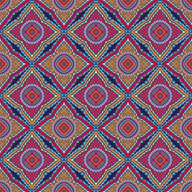 etnik çiçek seamless modeli