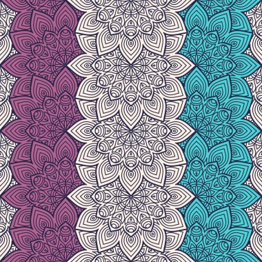 etnik çiçek seamless modeli