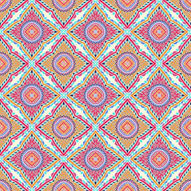 etnik çiçek seamless modeli