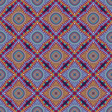 etnik çiçek seamless modeli