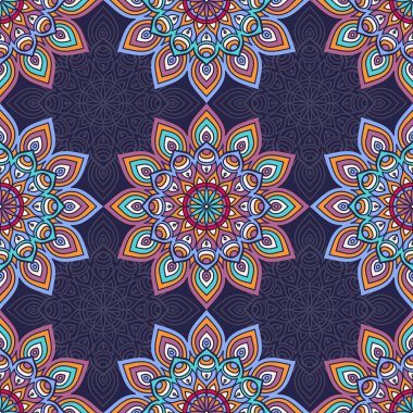 etnik çiçek seamless modeli