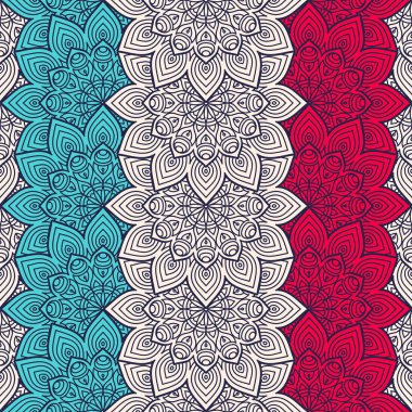 etnik çiçek seamless modeli