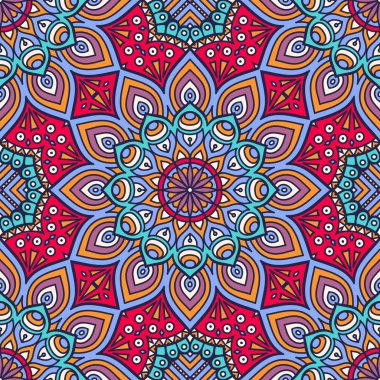 etnik çiçek seamless modeli