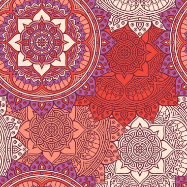 etnik çiçek seamless modeli