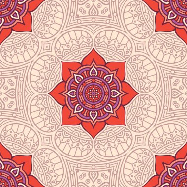 etnik çiçek seamless modeli