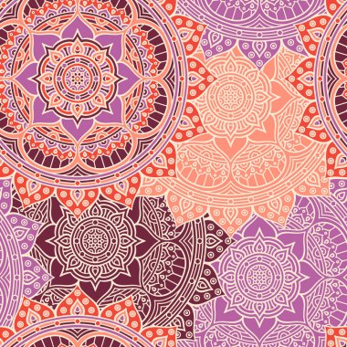 etnik çiçek seamless modeli