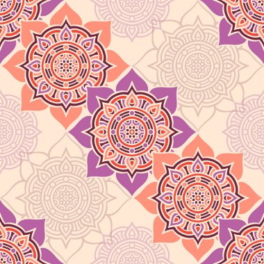 etnik çiçek seamless modeli