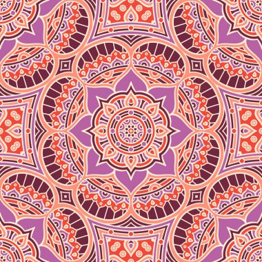 etnik çiçek seamless modeli