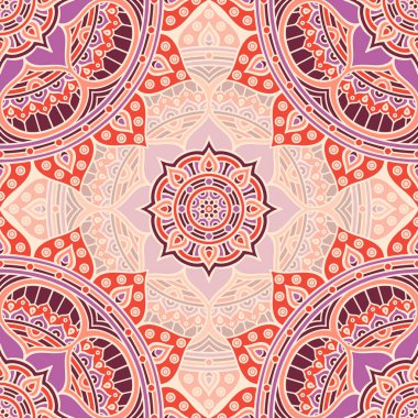 etnik çiçek seamless modeli