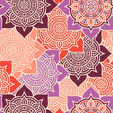 etnik çiçek seamless modeli