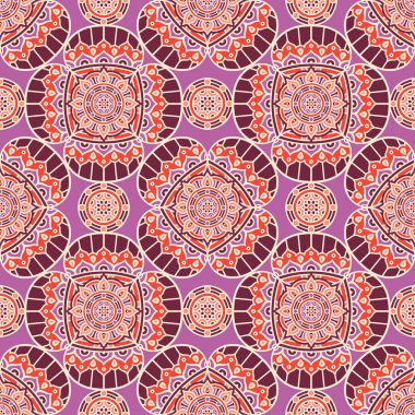 etnik çiçek seamless modeli